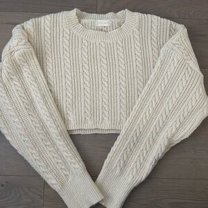 altard state cropped cream sweater size medium